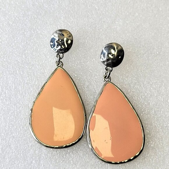 Peach Drop Earrings - Picture 1 of 6